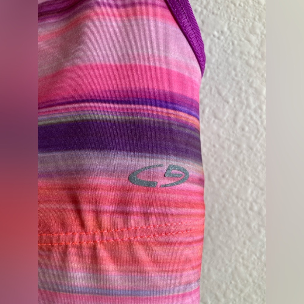 C9 by Champion Reversible Striped/Purple Sports Bra Size S/M - Picture 2 of 9